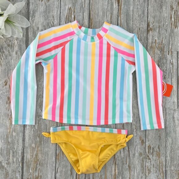 Toddler Little Mermaid Tankini & Rashguard Swimsuit 2, 2-pc Sets  Size 2T - Picture 2 of 5